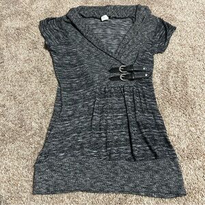 Wet Seal Gray soft v-neck tunic